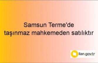 Samsun Terme'de taşınmaz mahkemeden satılıktır