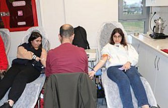 Havza'da KYK Kız Öğrenci Yurdu'nda kan bağışı kampanyası
