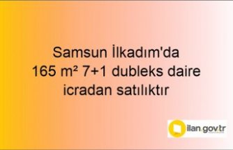 Samsun İlkadım'da 165 m² 7+1 dubleks daire icradan satılıktır