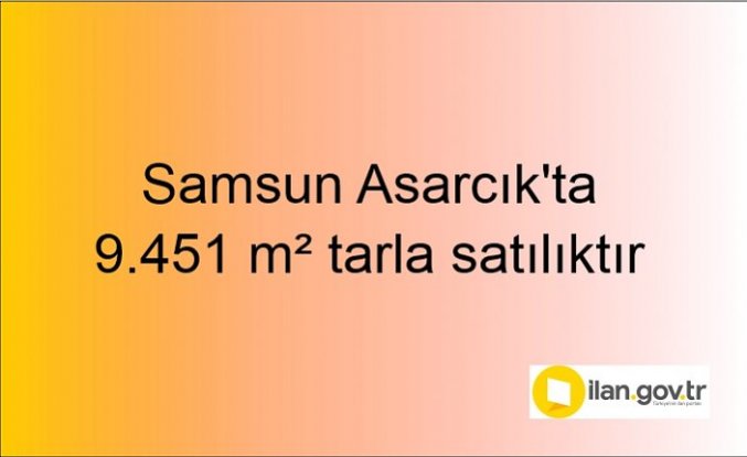 Samsun Asarcık'ta 9.451 m² tarla mahkemeden satılıktır