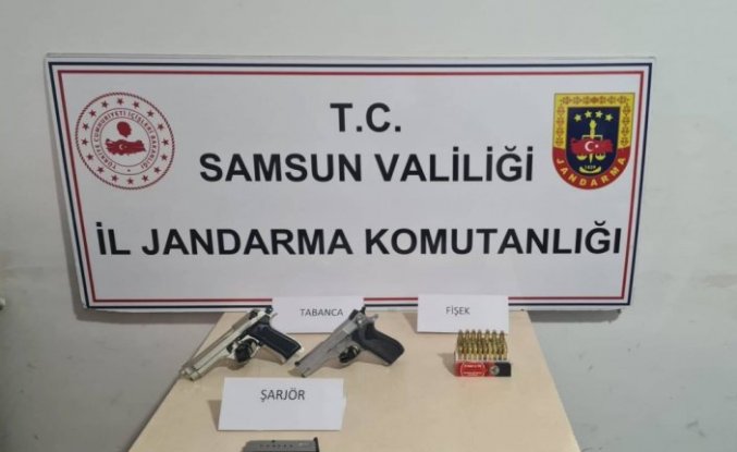Samsun'da sosyal medya hesaplarından silahlı paylaşım yapan 2 kişi yakalandı