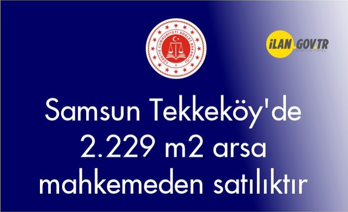 Samsun Tekkeköy'de 2.229 m² arsa mahkemeden satılıktır