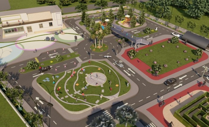 Bafra'da trafik eğitim parkı oluşturma çalışmaları