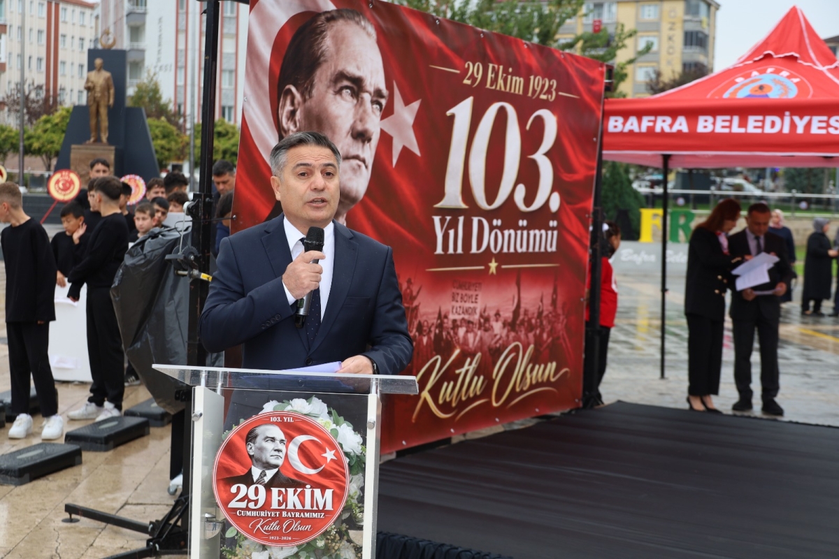 Bafra'da Cumhuriyet Bayramının 103. Yılı Coşkuyla Kutlandı