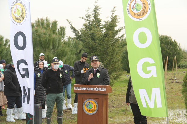 BAFRA'DA “DÜNYA ORMANCILIK GÜNÜ VE ORMAN HAFTASI” FİDAN DİKİMİ İLE KUTLANDI