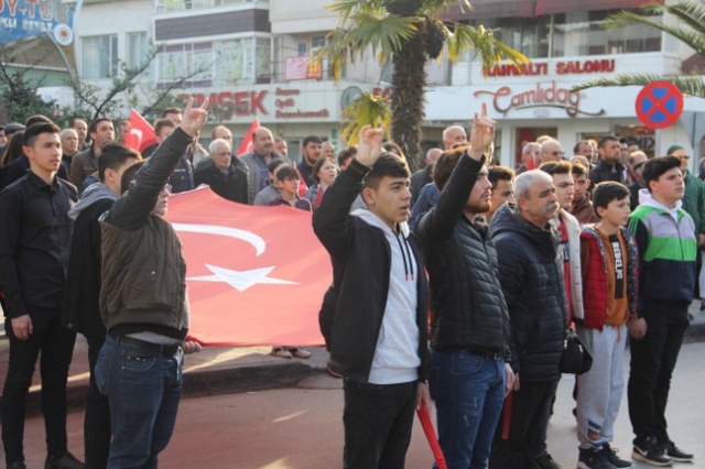 BAFRA ŞEHİTLER İÇİN TEK YÜREK OLDU