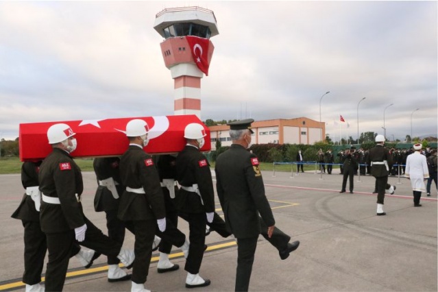 Şehit Tayfun Özköse'nin cenazesi memleketi Samsun'a getirildi