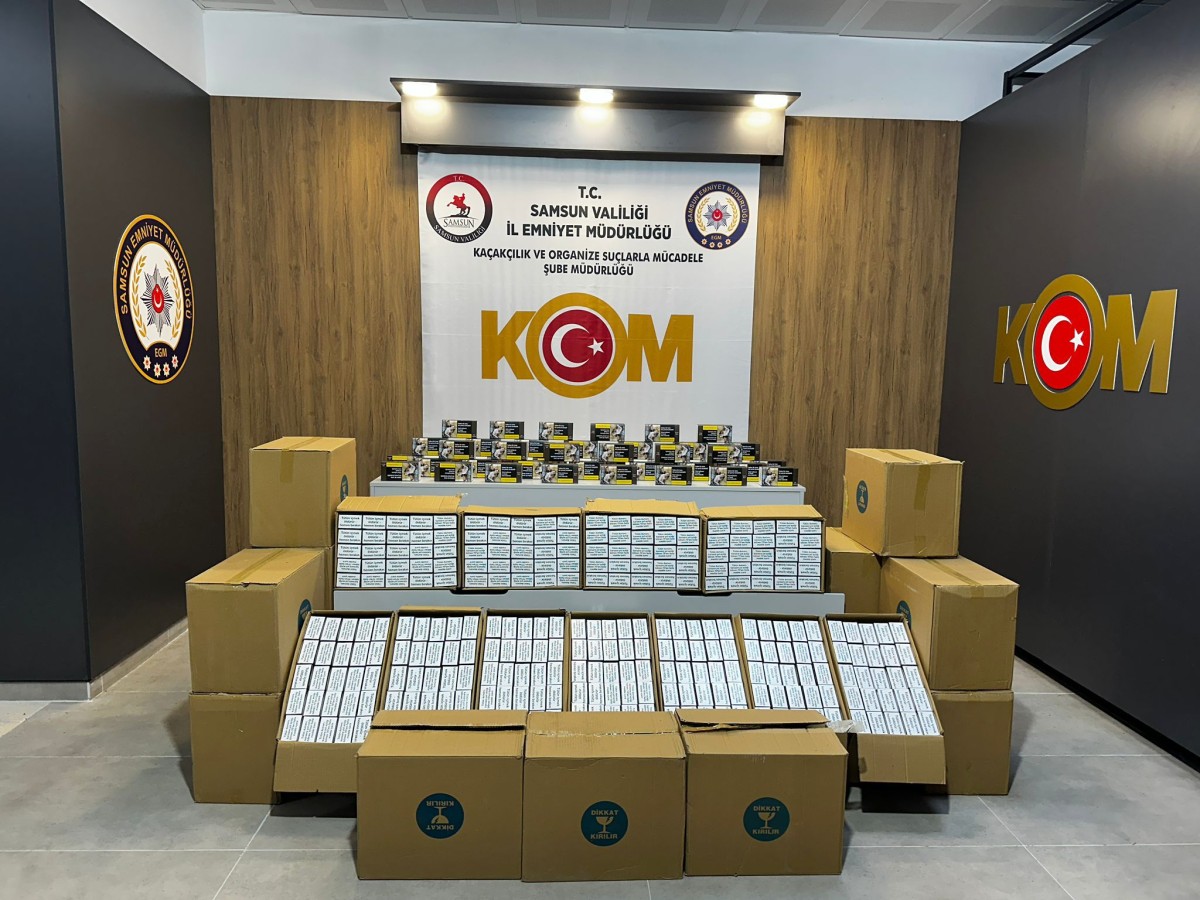 Samsun'da 250 bin makaron ele geçirildi