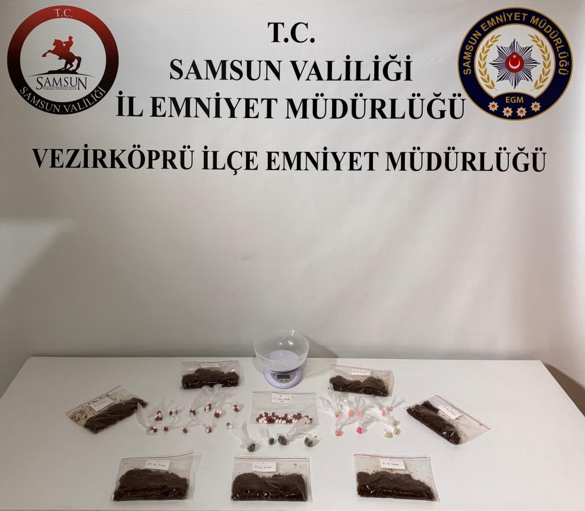 Vezirköprü'de uyuşturucu operasyonunda bir zanlı yakalandı