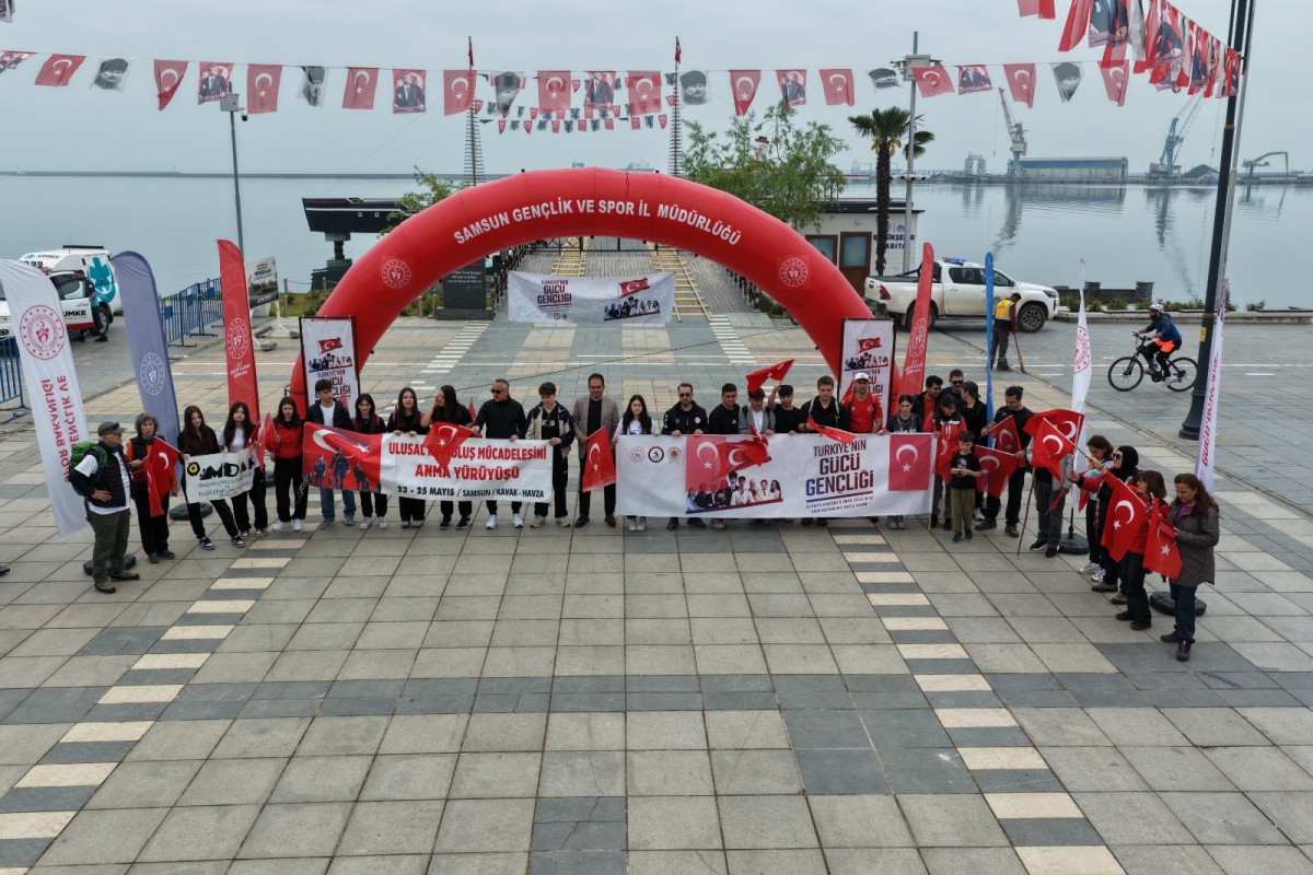 Atatürk'ün Samsun'dan Havza'ya gittiği yolu gençler, Türk bayrağıyla yürüyecek