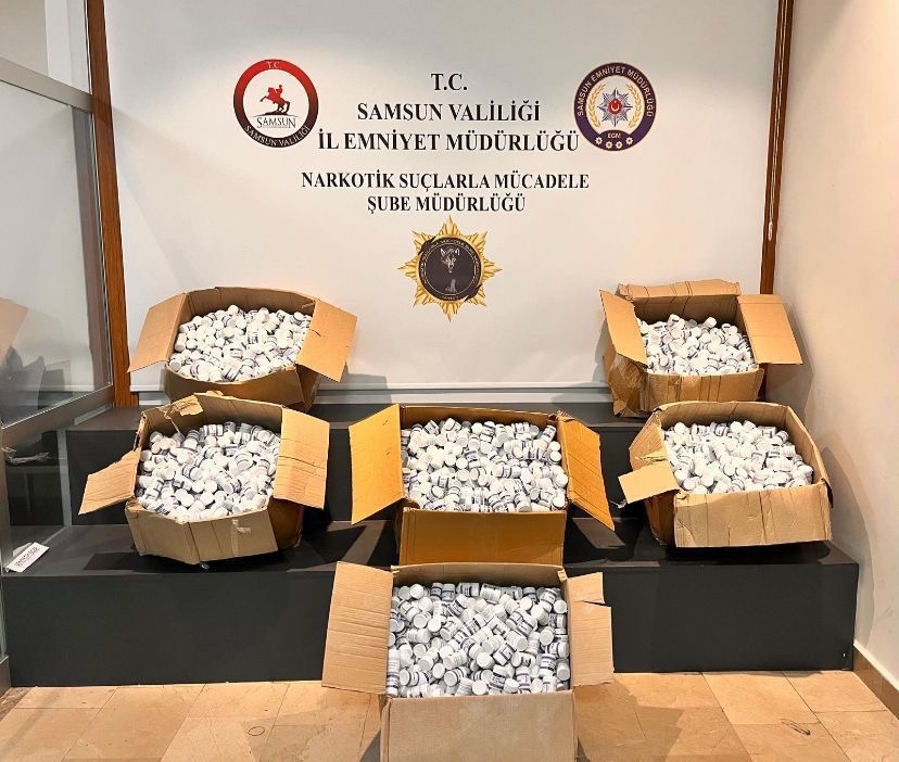 Samsun'da 225 bin uyuşturucu hap ele geçirildi