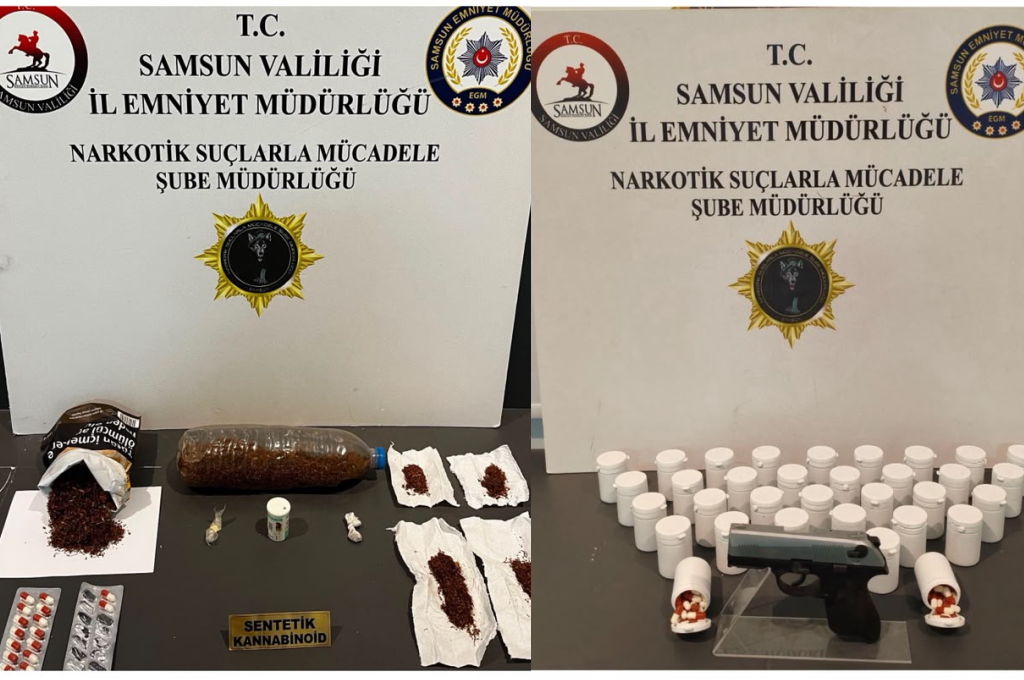 Samsun'da uyuşturucu operasyonunda 8 zanlı yakalandı