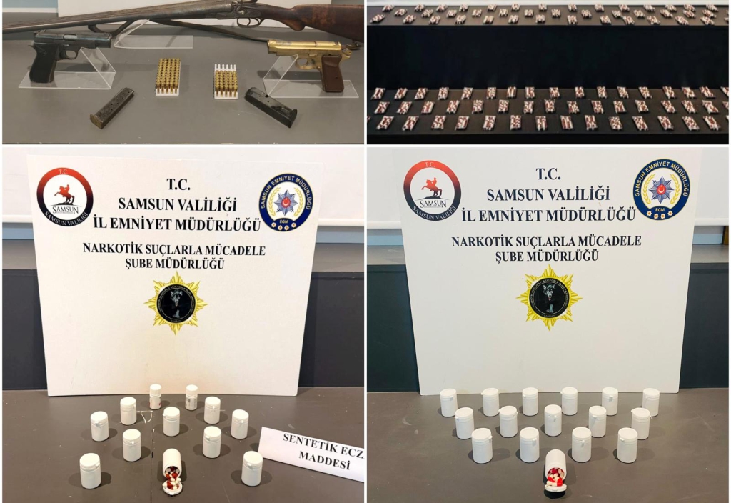 Samsun'da uyuşturucu operasyonunda 8 zanlı yakalandı