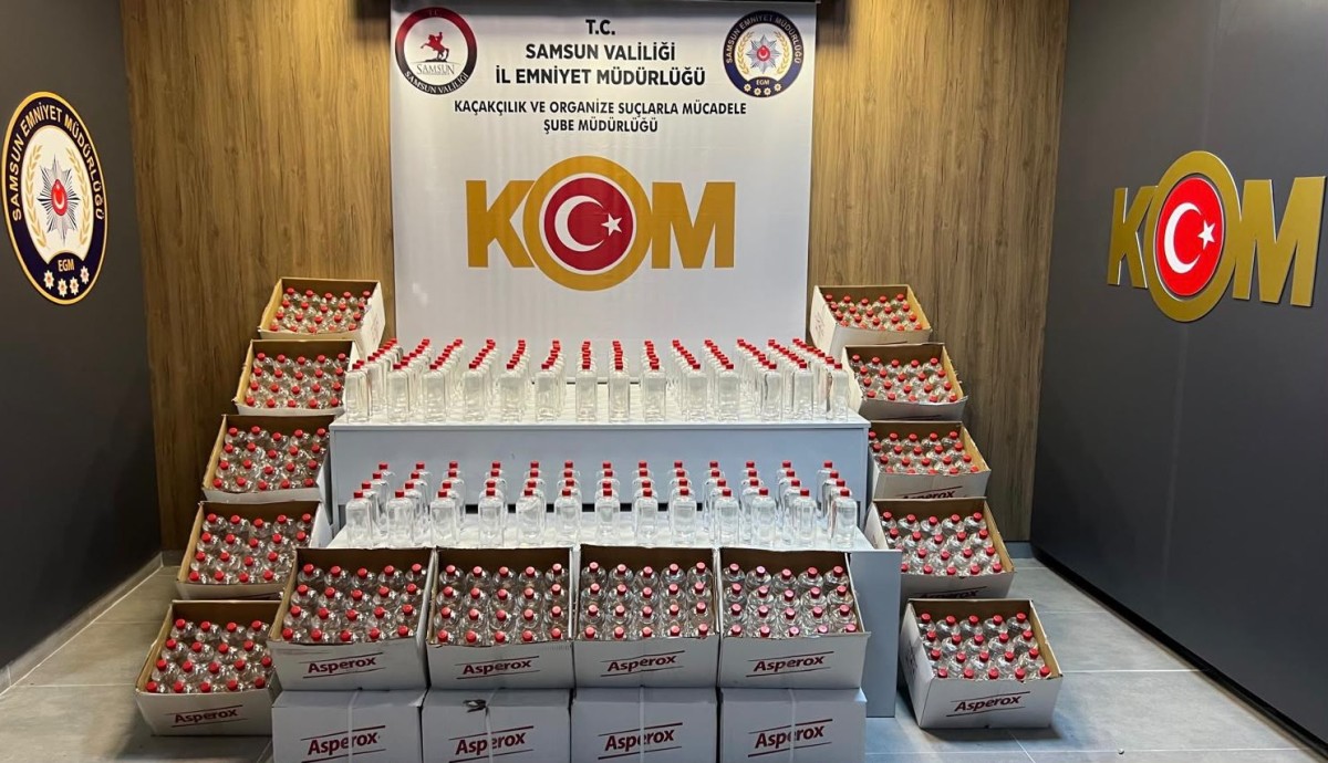 Samsun’da 1 ton 160 litre etil alkol ele geçirildi