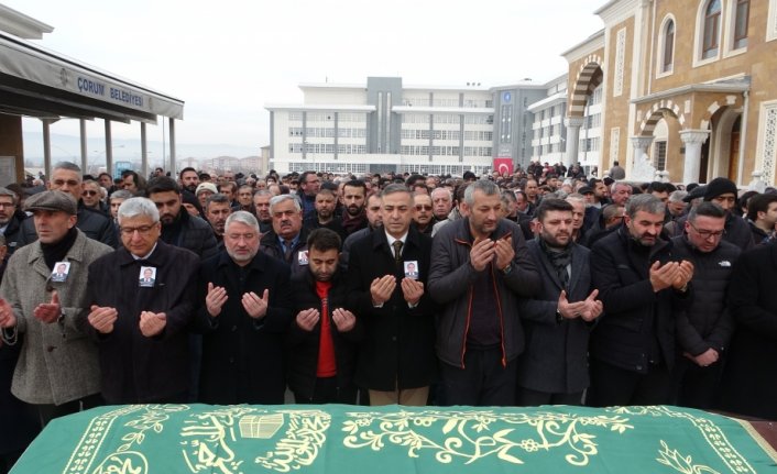 Çorum'da vefat eden Marangozlar Odası Başkanı Akdağ'ın cenazesi defnedildi