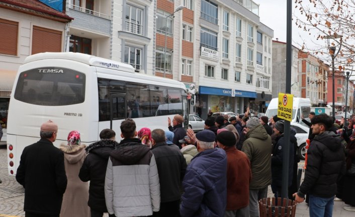 Havza ilçesinden kutsal topraklara giden umre kafilesi yola çıktı