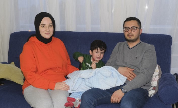 Ordu'da doğum yapan depremzede annenin bebeğine “Miraç“ adı verildi
