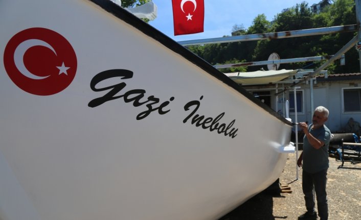Milli Mücadele'de cephane taşınmasında kullanılan İnebolu denk kayığının örneği yapıldı