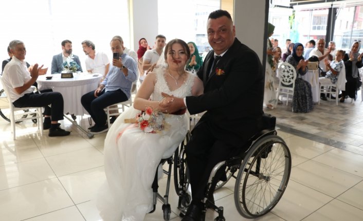 Milli sporcular Murat Arslanoğlu ve Ebru Çam Karabük'te dünyaevine girdi