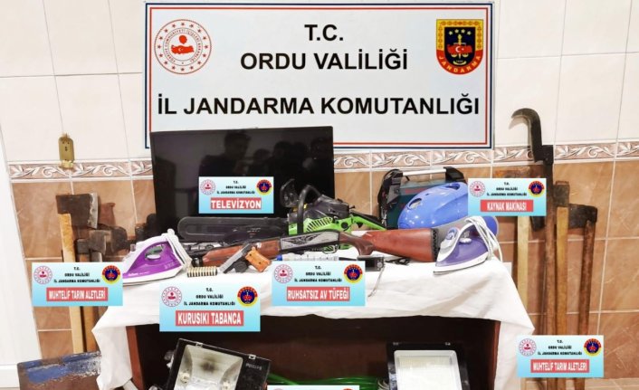 Ordu'da evlerden hırsızlık yaptığı ileri sürülen 2 şüpheliden biri tutuklandı