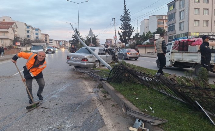 Bafra’da kaza sonrası kaçan sürücünün yakalanması için çalışma başlatıldı