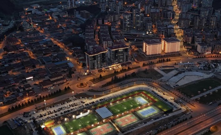 Giresun'da 40 yıllık çöp alanı spor kompleksi ve galericiler sitesine dönüştü