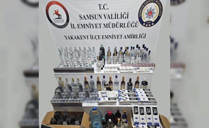 Yakakent'te kaçak alkol ve sigara operasyonunda 4 şüpheli yakalandı