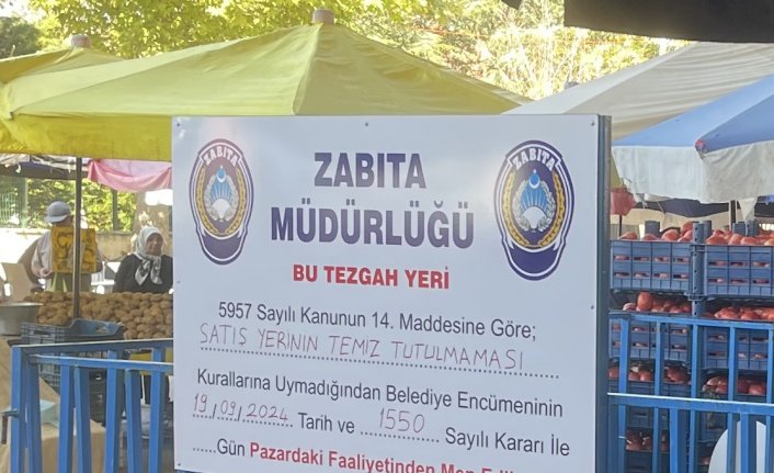 Çorum'da temizliğe dikkat etmeyen pazar esnafının tezgahı 1 hafta kapatıldı