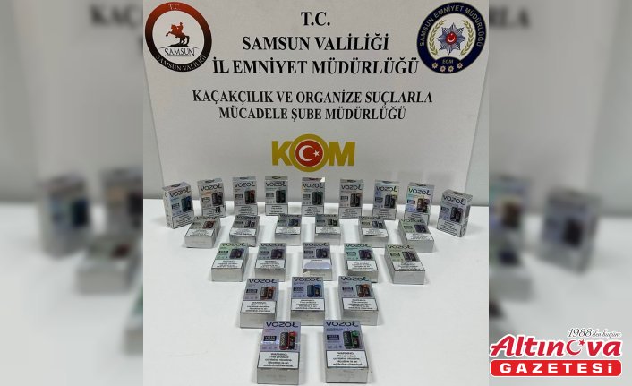 Samsun'da yılbaşı öncesi denetiminde 25 gümrük kaçağı elektronik sigara ele geçirildi