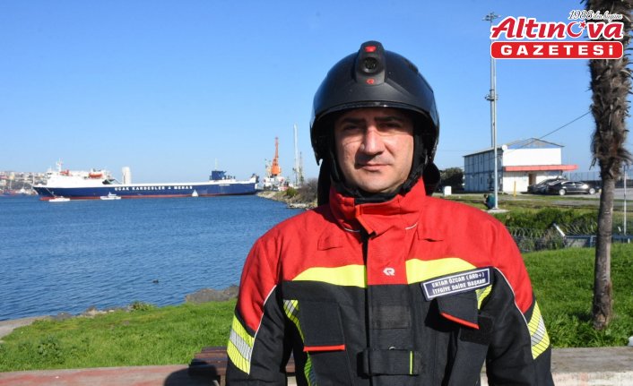 Samsun Limanı'nda bulunan gemide çıkan yangın kontrol altına alındı