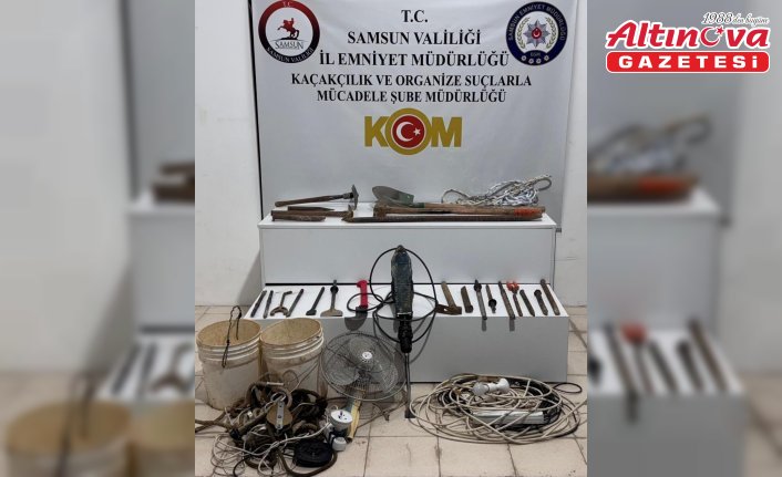 Samsun'da sit alanında izinsiz kazı yapan 3 zanlı suçüstü yakalandı