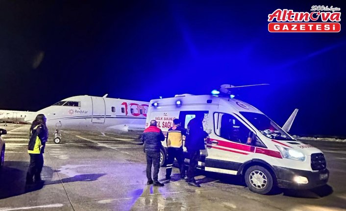 Rize'de MFS tedavisi gören çocuk ambulans uçakla Ankara'ya sevk edildi