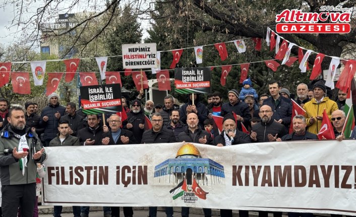 Çankırı ve Kastamonu'da İsrail'in Gazze'ye yönelik saldırıları protesto edildi
