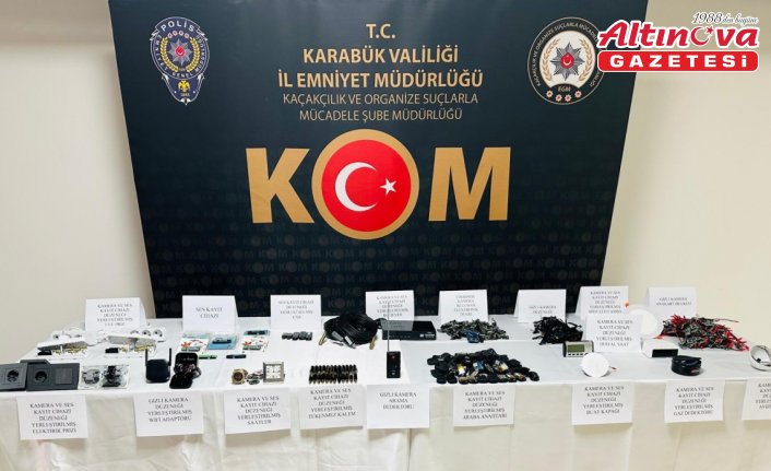 Karabük'te internetten sattığı yasa dışı “casus kameralara“ erişim sağlayan zanlı tutuklandı
