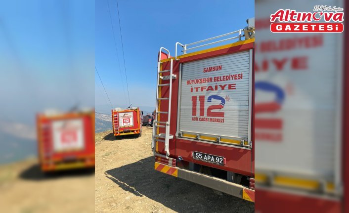 Bafra'dan itfaiye ekipleri Karabük'teki orman yangınını söndürme çalışmalarına destek veriyor
