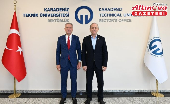 Cumhurbaşkanı Başdanışmanı Saral, KTÜ Rektörü Prof. Dr. Çuvalcı'yı ziyaret etti