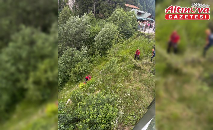 Rize'de dere yatağına düşen kişi yaralandı