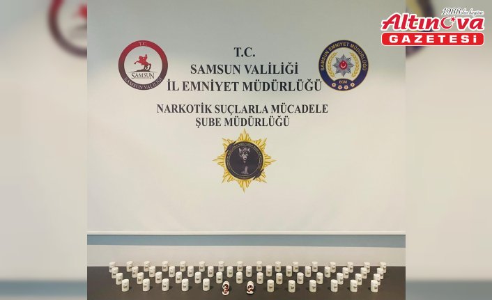 Samsun'da uyuşturucu operasyonunda 2 bin 530 sentetik ecza hapı ele geçirildi