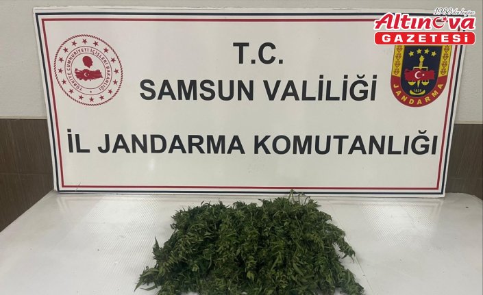 Samsun'da iş yerinde kubar esrar bulunan zanlı gözaltına alındı