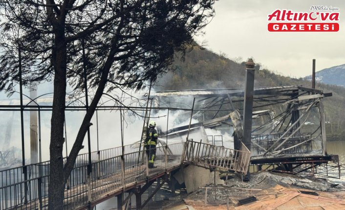 Trabzon'da Sera Gölü'ndeki restoranda çıkan yangın söndürüldü