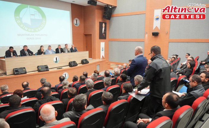 Vali Özarslan Gerze'de muhtarlarla bir araya geldi