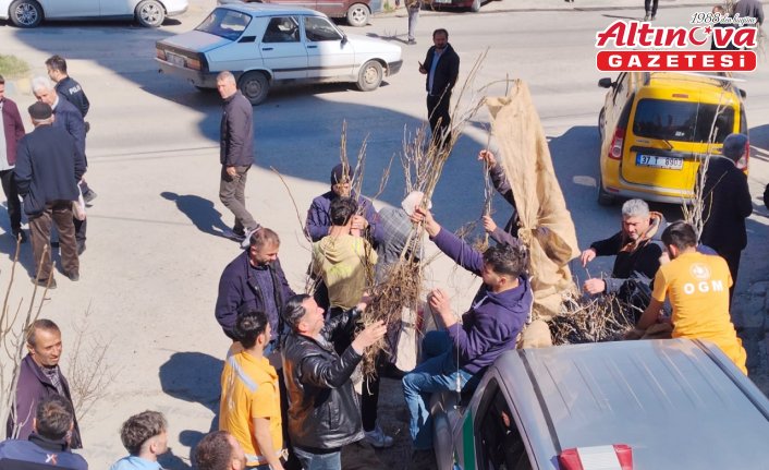 Hanönü'de vatandaşlara 2 bin fidan dağıtıldı
