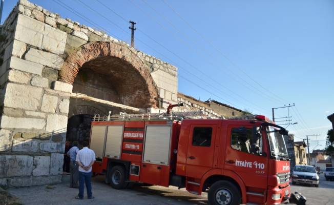 Tarihi Çorum Kalesi'nde yangın