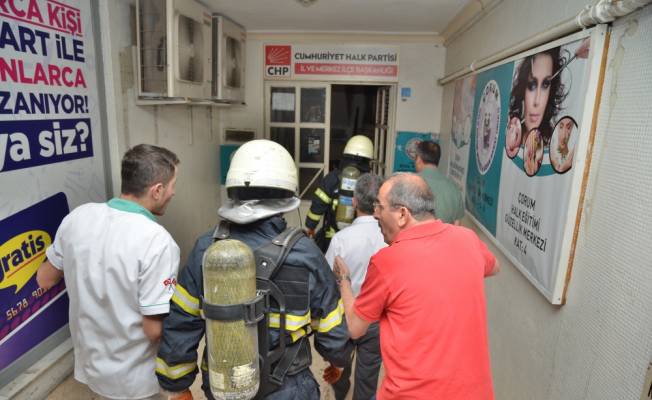 Çorum'da çatı yangını