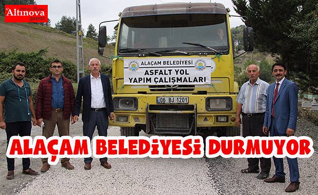 Yol çalışmaları hız kesmeden devam ediyor