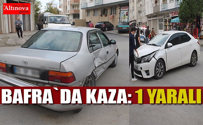 Bafra`da kaza: 1 yaralı