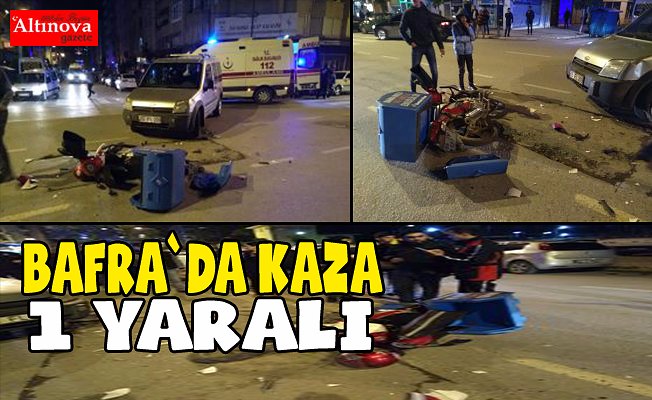 Bafra`da kaza: 1 yaralı