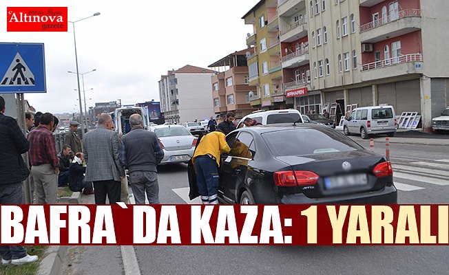 Bafra`da kaza: 1 yaralı