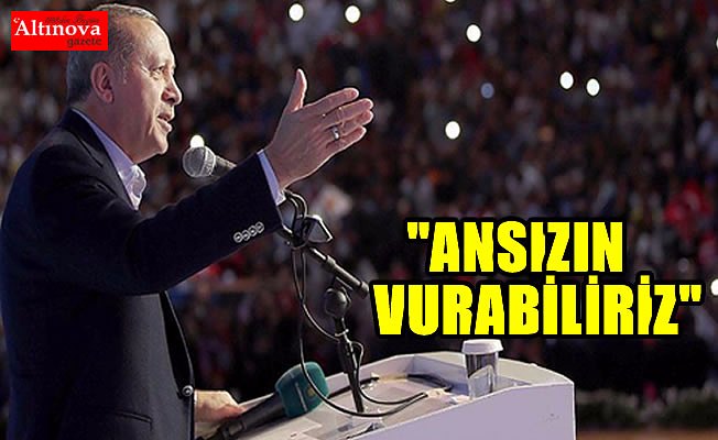 Cumhurbaşkanı Erdoğan: Nerede bize yönelik taciz varsa ansızın vurabiliriz