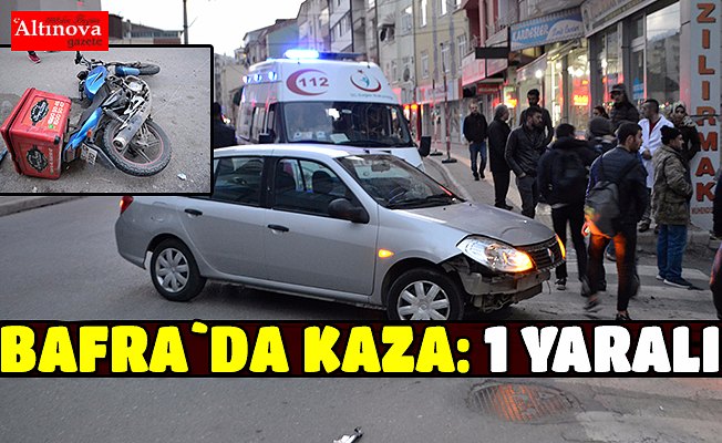 Bafra`da kaza: 1 yaralı